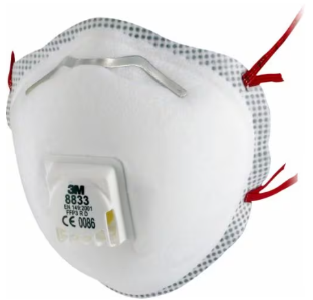 3M Atemschutzmaske 8833 FFP3 R D 3M Atemschutzmaske 8833 FFP3 R D